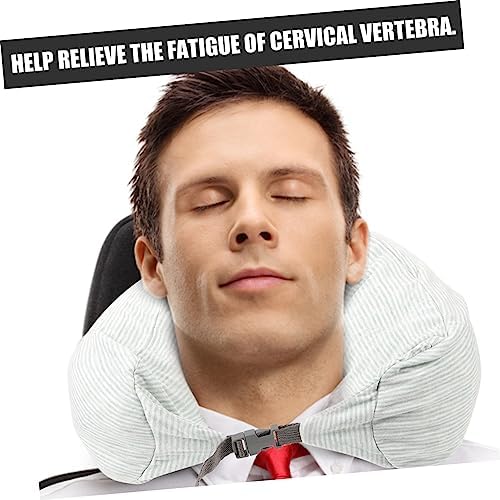 Bendable U-Shaped Travel Pillow with Green Breathable Fabric