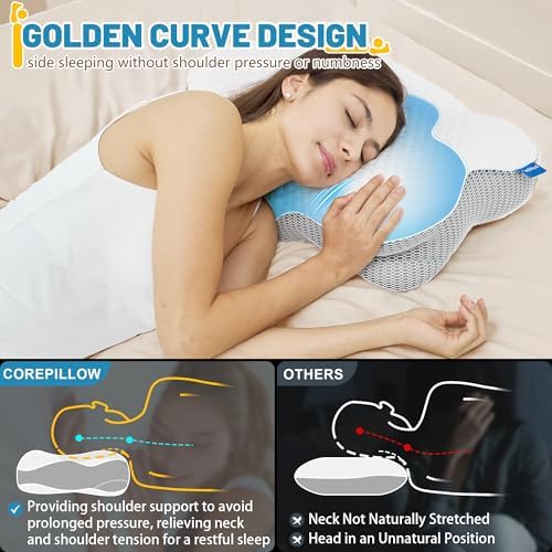 Ergonomic Cervical Pillow for Back and Side Sleepers