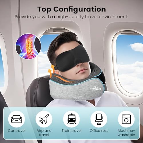 Adjustable NO Trouble 360 Neck Pillow for Airplane Travel