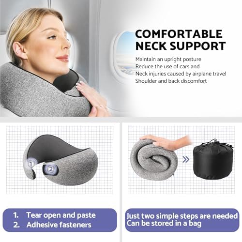 KOMAFO Travel Neck Pillow - Memory Foam Comfort for Any Trip