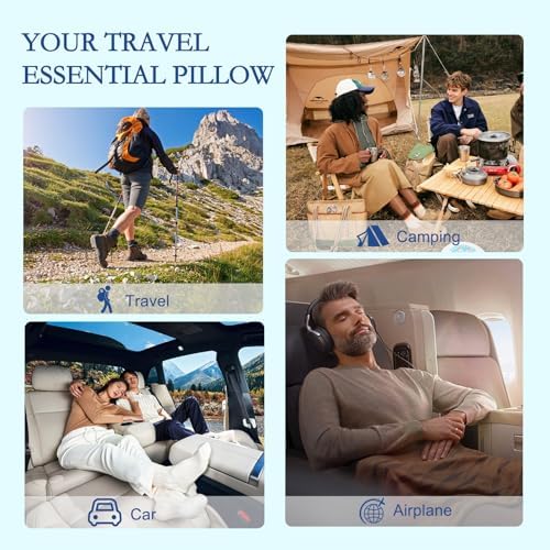 Memory Foam Travel Pillow with Neck Support and Fast-Debonding Foam