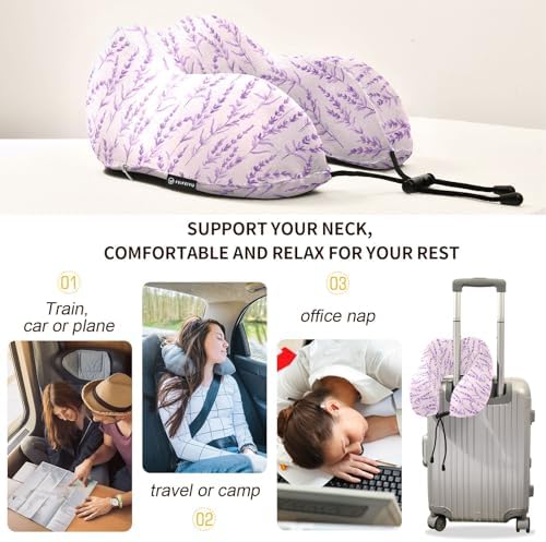 ALAZA Neck Travel Pillow with Memory Foam and Soft Cover