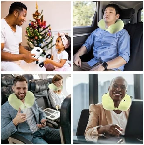 3-in-1 Panda Flight Pillow for Car Plane Travel