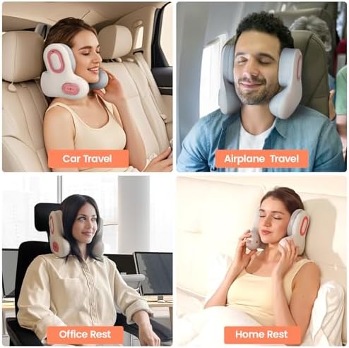 Ublives Travel Neck Pillow with Bluetooth Headset Massage