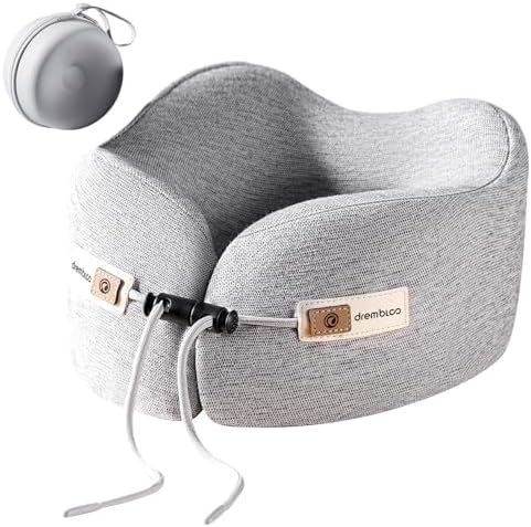 Travel Neck Pillow with Cooling Fabric and Memory Foam Support