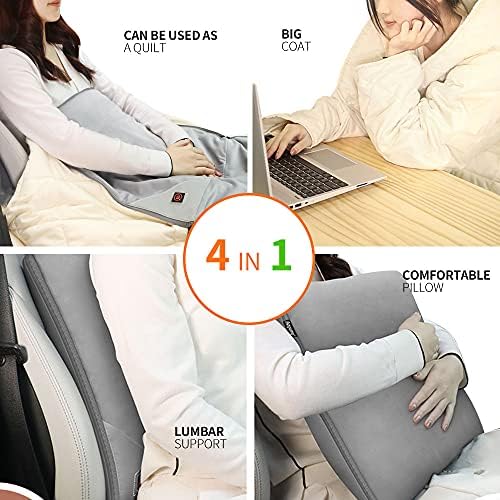 DEHOME Warm 4-in-1 Travel Blanket Adjustable Lightweight Portable