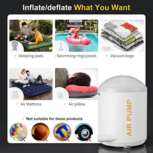 Mini Air Pump with Camping Lantern for Inflatables 1