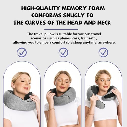 KOMAFO Travel Neck Pillow - Memory Foam Comfort for Any Trip