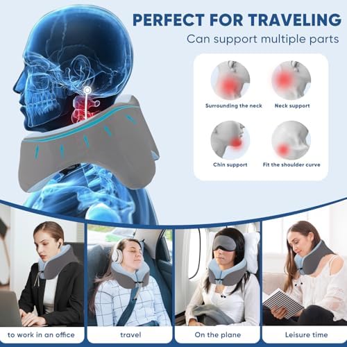Perfect Ergonomic Travel Neck PillowFor Easy Breathing Neck Support