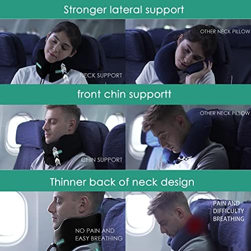 BAKLUCK Ergonomic Travel Neck Pillow - Comfort for Airplane Office Use