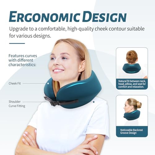 GOAL AHEAD Travel Pillow Memory Foam Plane Neck Pillow