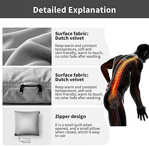DEHOME Warm 4-in-1 Travel Blanket Adjustable Lightweight Portable