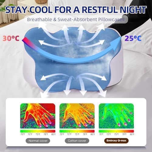 FUNCCUBE Cervical Neck Pillow with Cooling Case