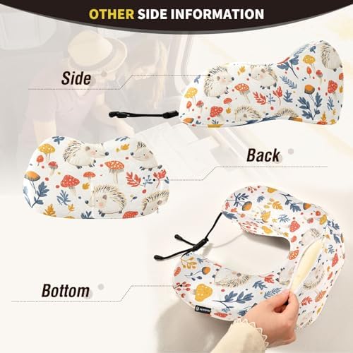 ALAZA Neck Travel Pillow with Memory Foam and Soft Cover 1