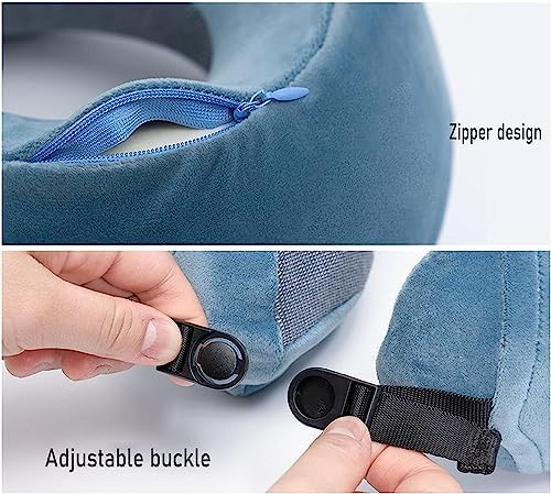Ergonomic Memory Foam Neck Pillow for Airplane Travel