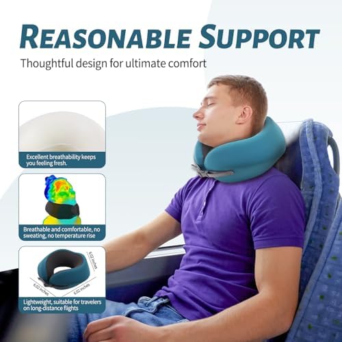GOAL AHEAD Travel Pillow Memory Foam Plane Neck Pillow