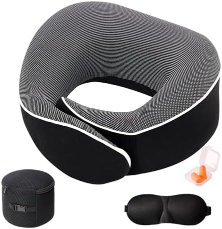 Ergonomic Memory foam Travel Pillow with 360-Degree Support