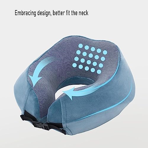 Ergonomic Memory Foam Neck Pillow for Airplane Travel