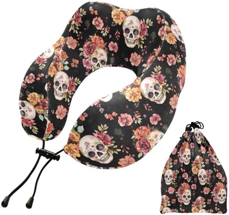 ALAVA Memory Foam Neck Travel Pillow - Washable Portable for Airplanes