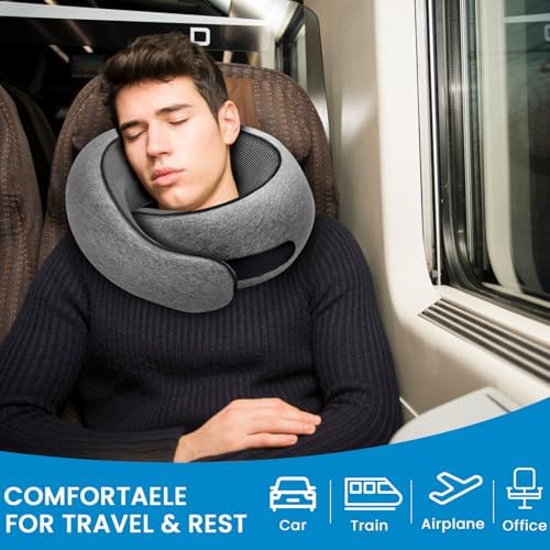 Light Gray Memory Foam Neck Pillow