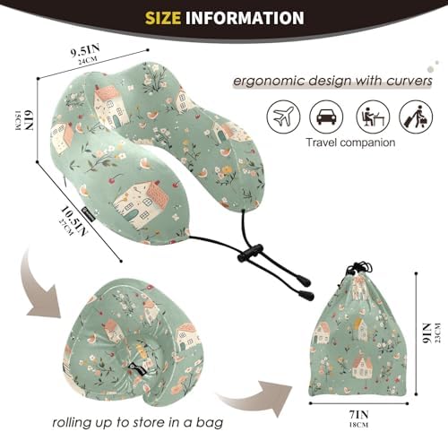 Alaza Travel Neck Pillow with Memory Foam