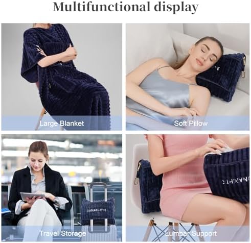 Vibrant Travel Pillow Blanket Set