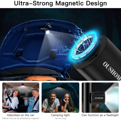 Oushome Ultra-Mini Portable Air Pump with Camping Light