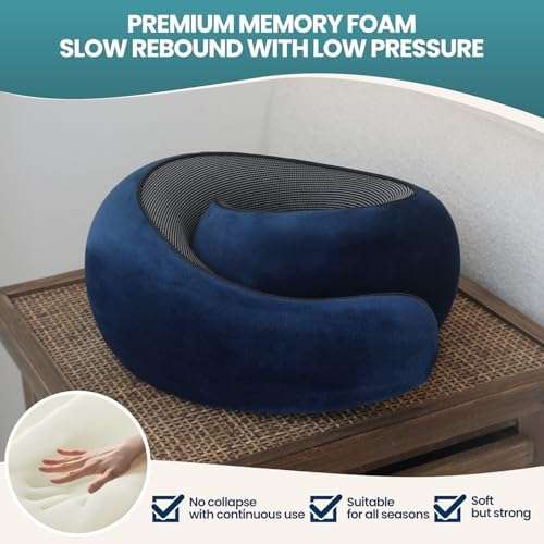 QRMZ Pot Memory Foam Travel Pillow for Neck Support