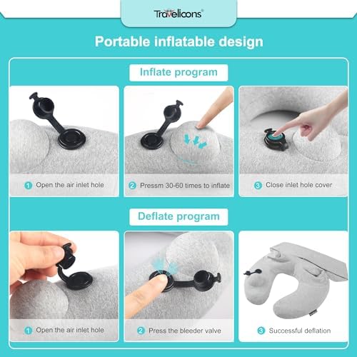 Adjustable Travel Pillow with Split-Hump Design