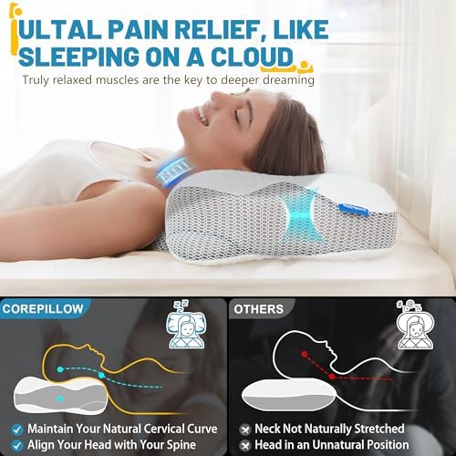 Ergonomic Cervical Pillow for Back and Side Sleepers