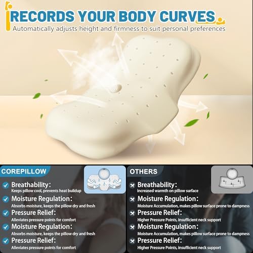 Ergonomic Cervical Pillow for Back and Side Sleepers