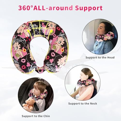Memory Foam Betty Boop Travel Neck Pillow