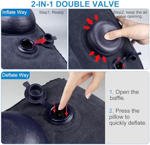 Easily Inflated Travel Pillow for Comfort on the Go