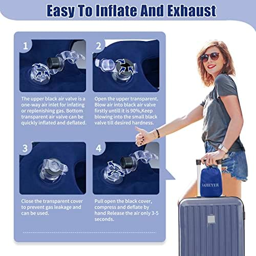 Inflatable Airplane Pillow for Neck and Shoulder Pain