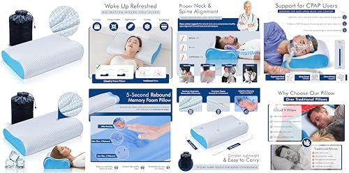 Memory Foam Pillow for Neck Support and Snoring Reduction