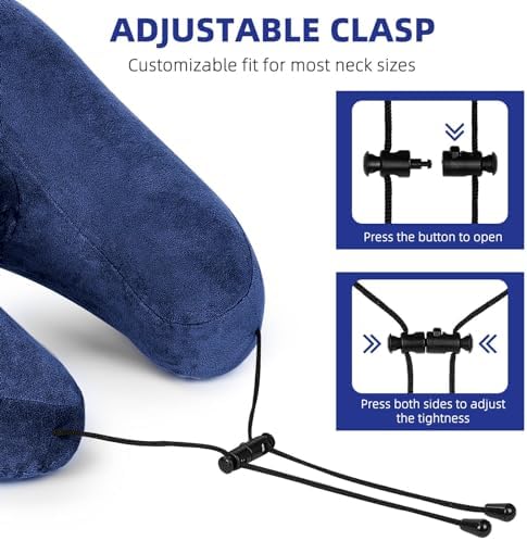 H-Shaped Inflatable Travel Pillow for Neck Support