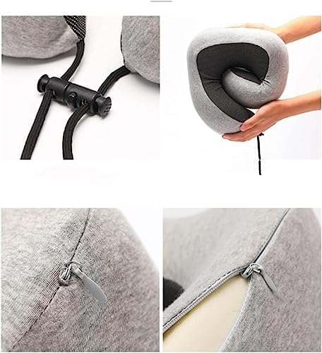 GDRTL Memory Foam U-Shaped Travel Pillow with Zipper