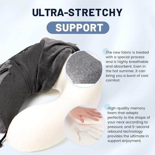 JSELF Travel Pillow with Hood - Replacement for Headphones Perfect for Traveling