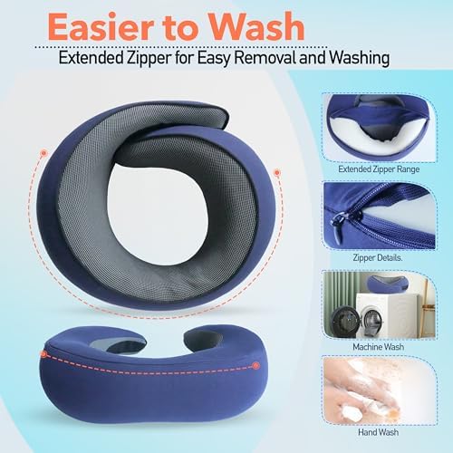 HWGIZP Travel Pillow with 360 Neck Support