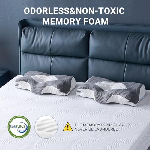 Ergonomic Memory Foam Pillow for Neck and Shoulder Pain Relief