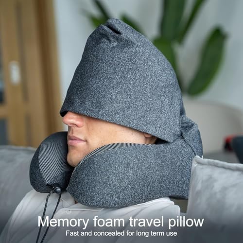 Skyana Memory Foam Travel Pillow Dark Gray