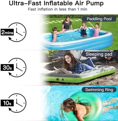 Oushome Ultra-Mini Portable Air Pump with Camping Light