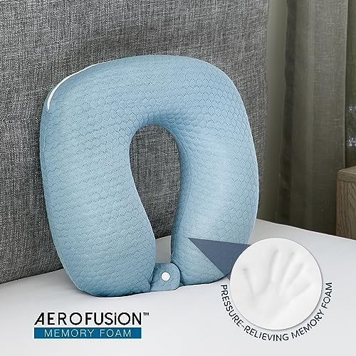 BODIPEDIC U-Neck Support Memory Foam Pillow 13x13 Slate Grey